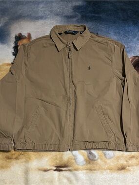 Ralph Lauren Men’s Khaki Lightweight Zip Shirt Jacket